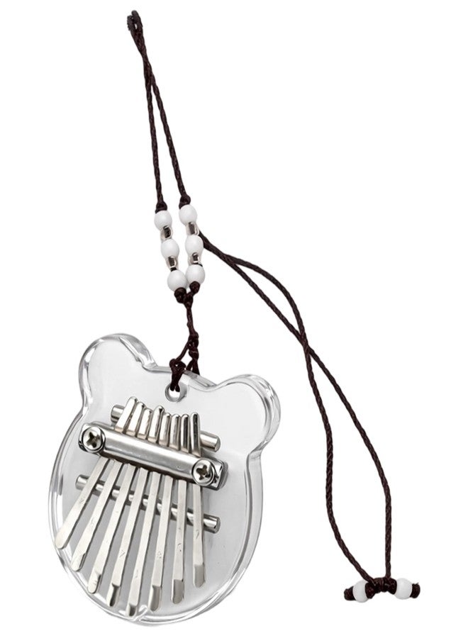 xinxingin Mini Thumb Piano, Transparent Bear-Shaped 8-Note Musical Instrument for Beginners, Portable Hand Piano for Music Lovers, Ideal Gift for Birthdays, Travel, Camping & Outdoor Activities - Image 1